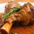 Roasted Lamb with Red Wine Sauce