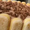 Бишкотена торта с шоколад и банан