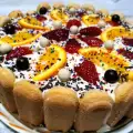 Ladyfinger Cake with Fruit and Baileys