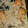 Пилешки бутчета с ориз и тученица на фурна