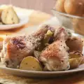 Chicken with Potatoes in a Glass Cook Pot