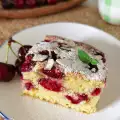 Plain Cake with Cherries and Almonds