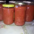 Peppers with Tomato Sauce and Garlic in Jars