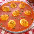 Deviled Eggs in Tomato Sauce