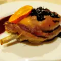 Duck Confit with Tangerines and Blueberry Sauce
