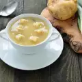 Картофена супа с телешки бульон и праз