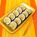 Korean Kimbap with Egg Roll and Vegetables