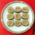 Kimbap with Quinoa, Soy Sauce and Egg Roll