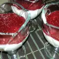 Light Cream with Biscuits and Raspberry Jam