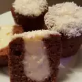 Cakes in Coffee Cups with Cream