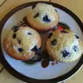 Muffins with Blueberries and Coconut Shavings