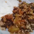 Мусака с тиквички и ориз без заливка