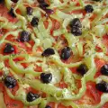Нахутена пица с чушка и маслини