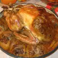 Stuffed Turkey on Top of Sauerkraut and Sarma