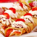 Irish Pancakes with Whipped Cream and Strawberries