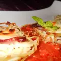 Запечени спагети със сос Болонезе
