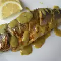 Roasted Sea Bass with Honey-Mustard Sauce