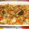 Ориз на фурна с пилешко и зеленчуков микс