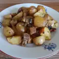 Пресни картофи с гъби на фурна