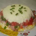Редена салата с домати и пилешко