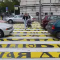 Пешеходната пътека край Ректората се преобрази за 24 май