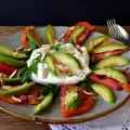 Salad with Burrata Cheese and Avocado