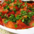 Tomato Salad with Roasted Peppers