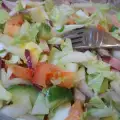 Salad with Chinese Cabbage and Sausage