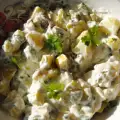 Картофена салата с краставички и майонеза