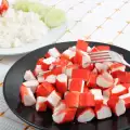 Salad of Marinated Crab Rolls