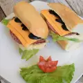 Cold Sandwiches with Cream Cheese and Sausage