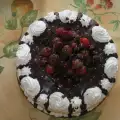 Chocolate Cake with Cream and Fruits