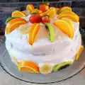 Домашна сметанова торта с плодове