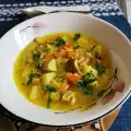 Постна зеленчукова супа с праз и гъби