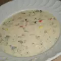 Богата зеленчукова супа с топено сирене