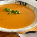 Spicy Pumpkin Cream Soup with Basil