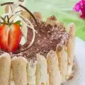 Бишкотена торта с два вида мус