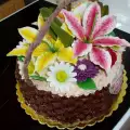 Шоколадова торта Кошница с цветя