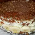 Торта с готови блатове, маскарпоне и банани