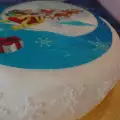 Празнична новогодишна торта с фондан