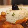 Винено телешко с варен ориз