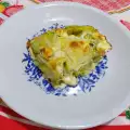 Zucchini, White Cheese and Yellow Cheese Casserole