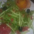 Зелена салата с грейпфрут