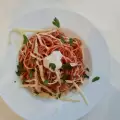 Спагети с червени зеленчуци