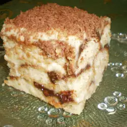 Бишкотена торта с крем Оле и Маскарпоне