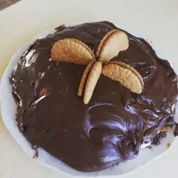 Бисквитена торта с шоколадова глазура