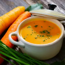 Крем супа с моркови и шампанско