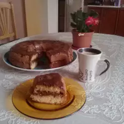Кекс-торта с шоколадов крем и стафиди