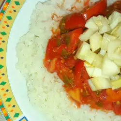 Ориз Аламинут с мариновани домати и тиквички
