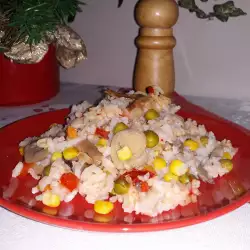 Ориз със зеленчуци на фурна